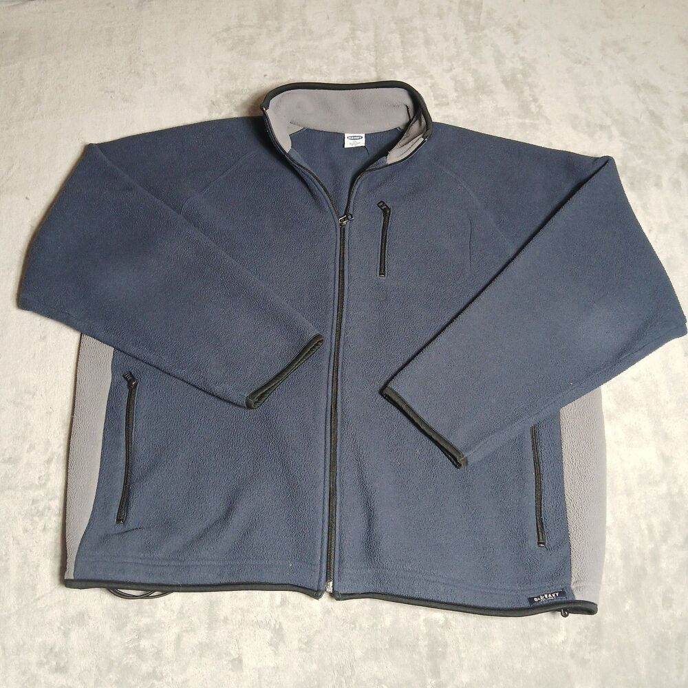 Old Navy Fleece Jacket Mens 2XL Multicolor Two Tone Regular Fit Gorpcore Vibe